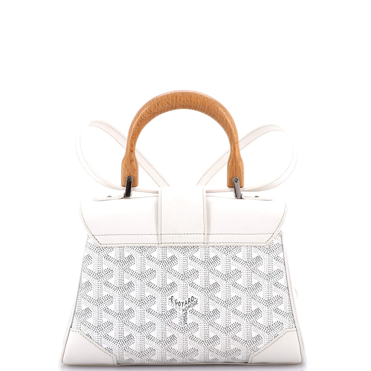 Saigon Top Handle Bag Coated Canvas with Leather Mini - Deep Luxury