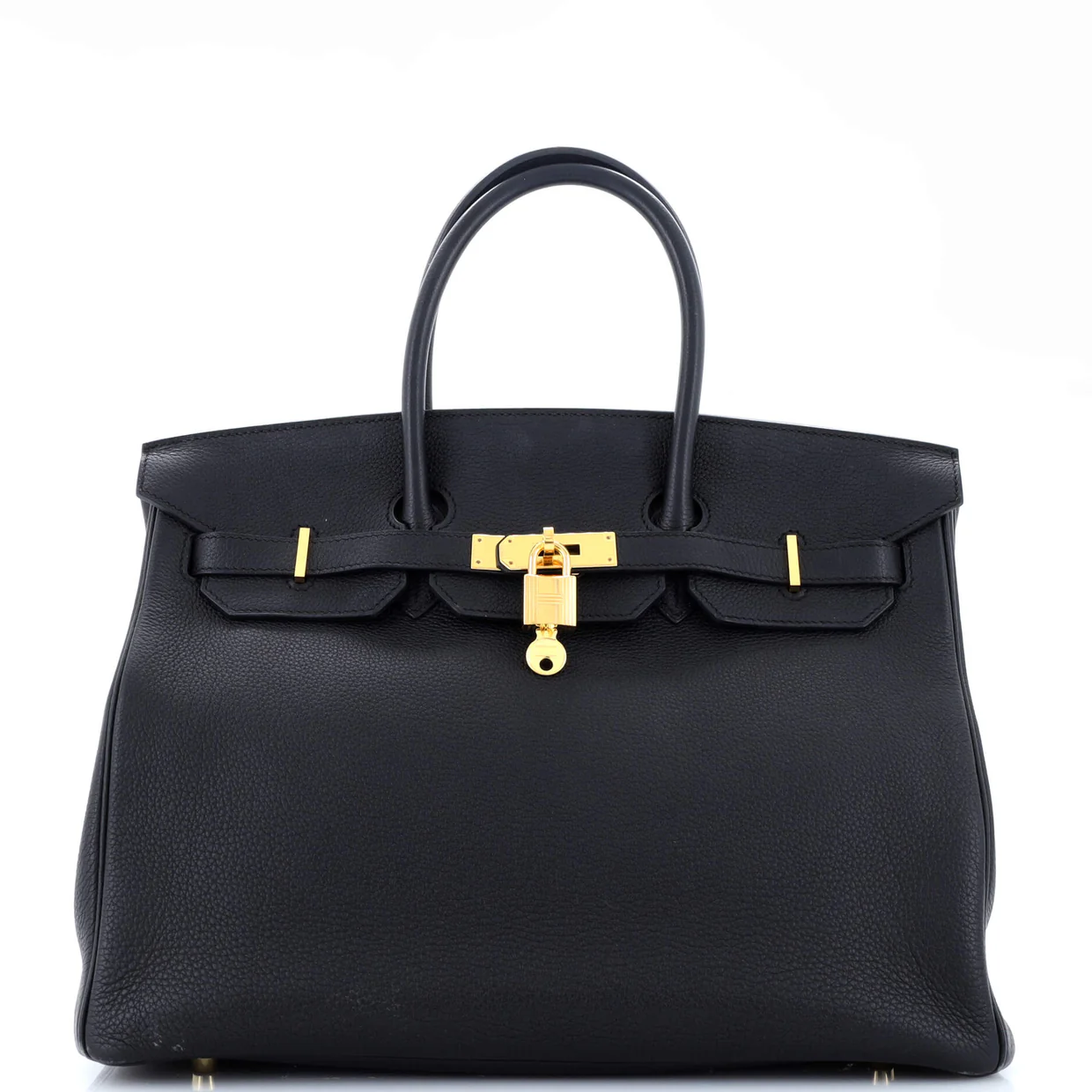 Birkin Handbag Noir Togo with Gold Hardware 35 - Deep Luxury