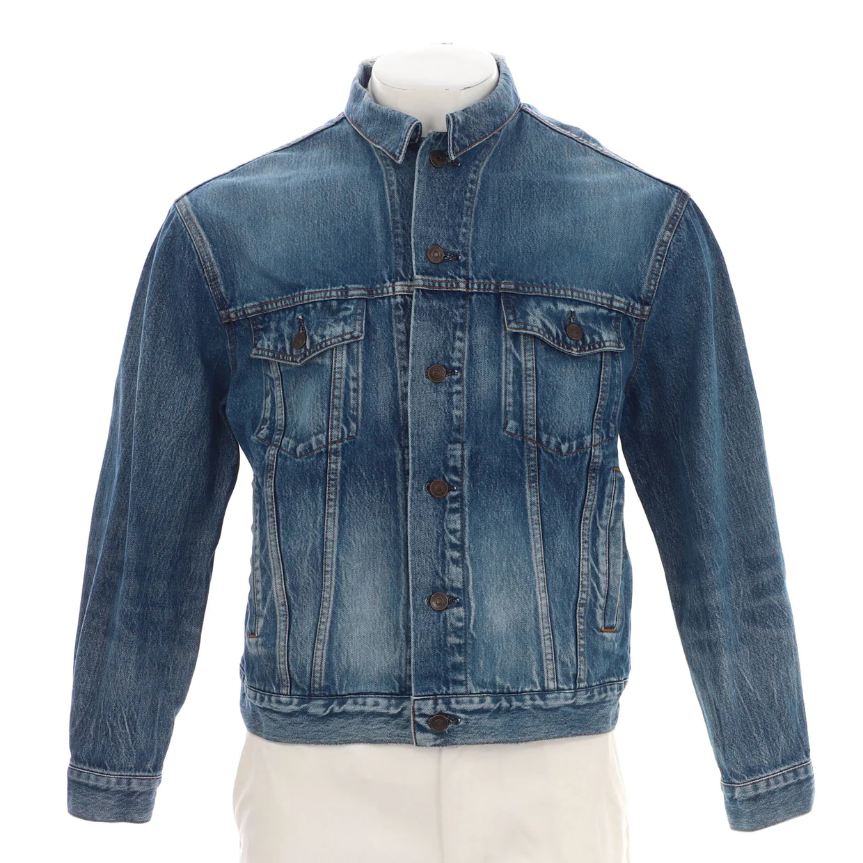 Women's Logo Oversized Jacket Denim - Deep Luxury