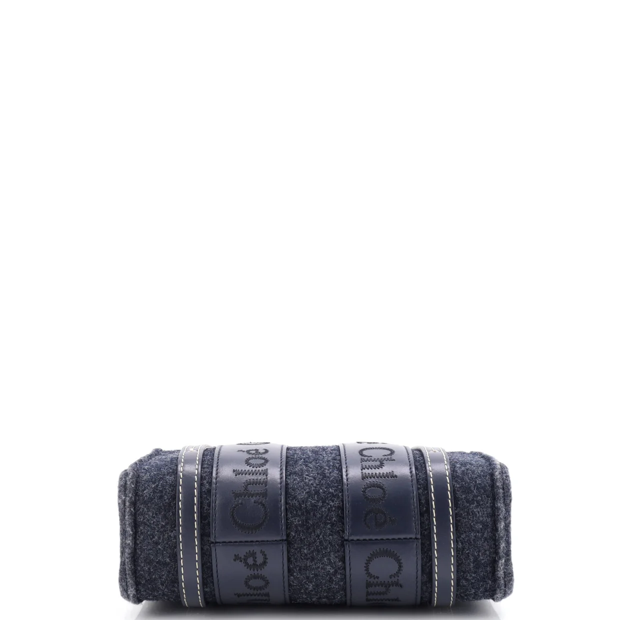Woody Tote Recycled Felt with Leather and Canvas Mini - Deep Luxury