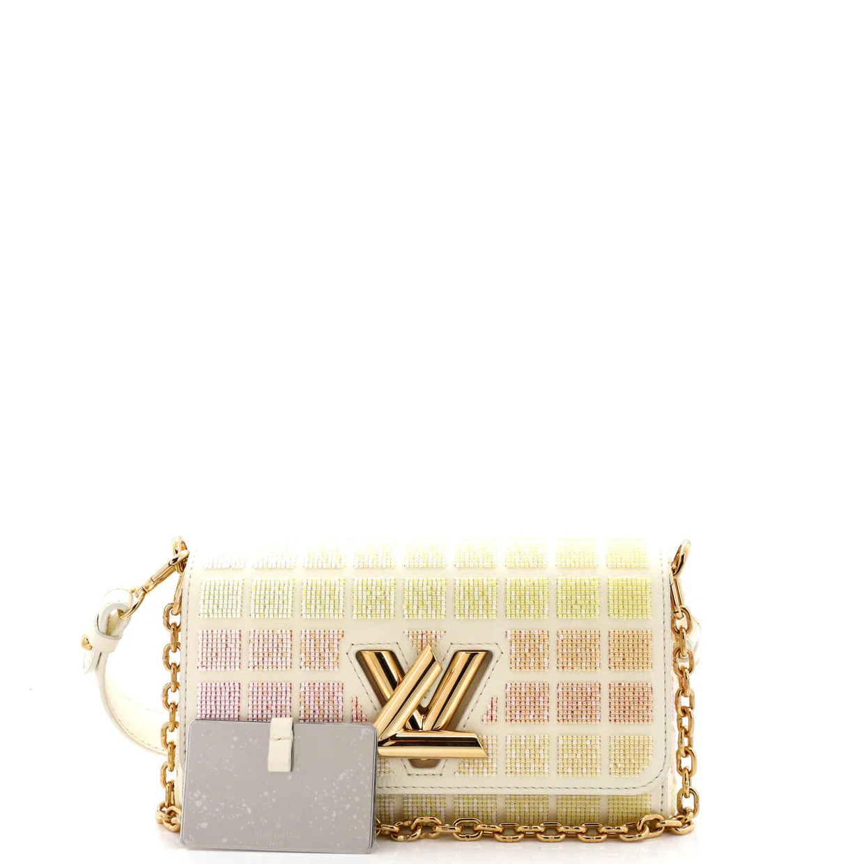 Twist West Handbag Beaded Damier - Deep Luxury