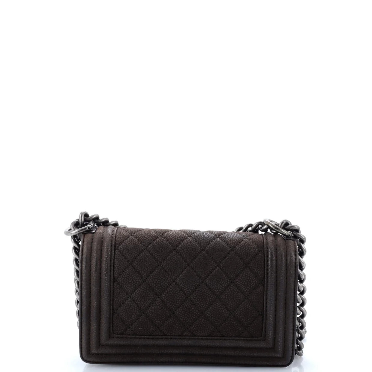 Boy Flap Bag Quilted Matte Caviar Small - Deep Luxury