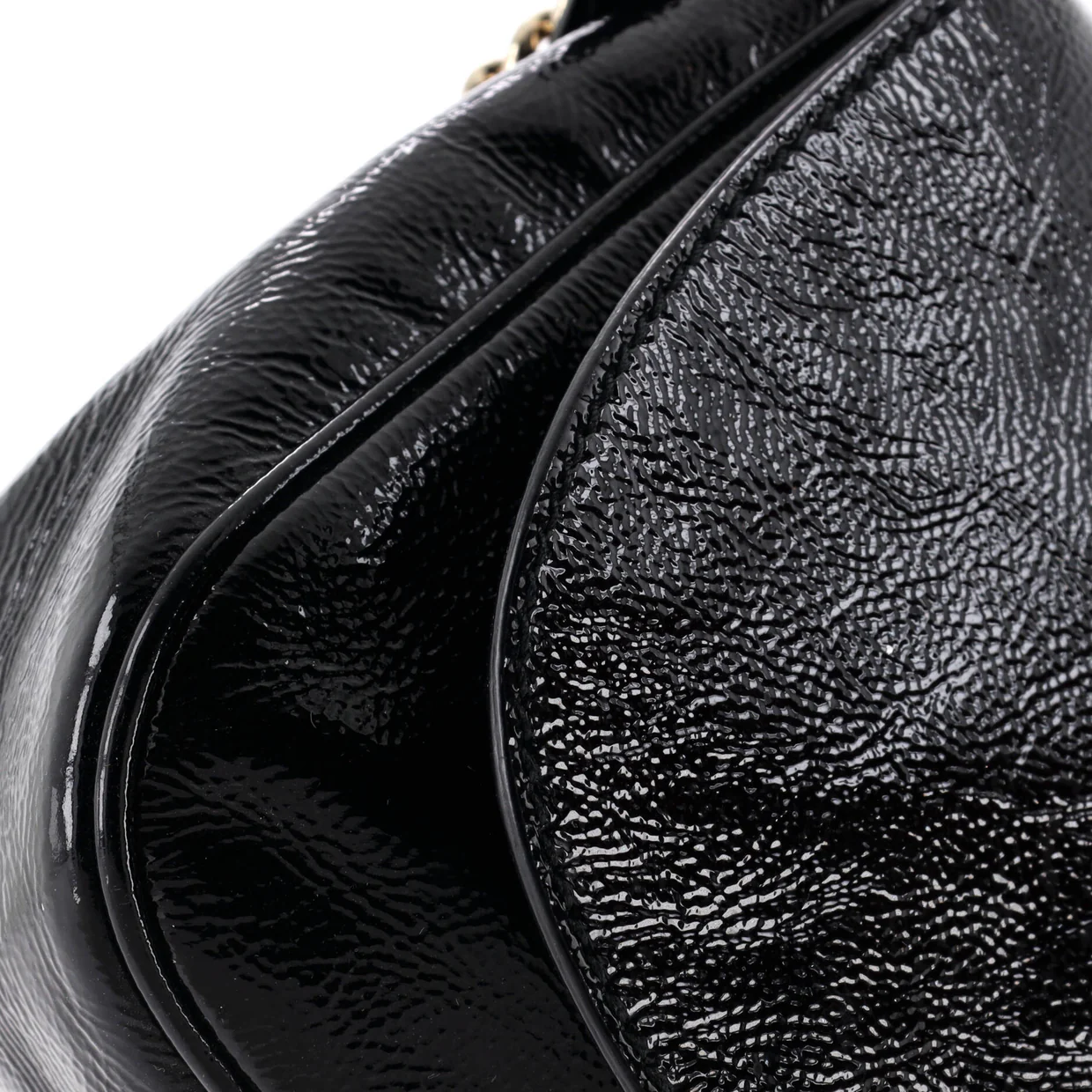 Soho Chain Crossbody Bag Patent Medium - Deep Luxury