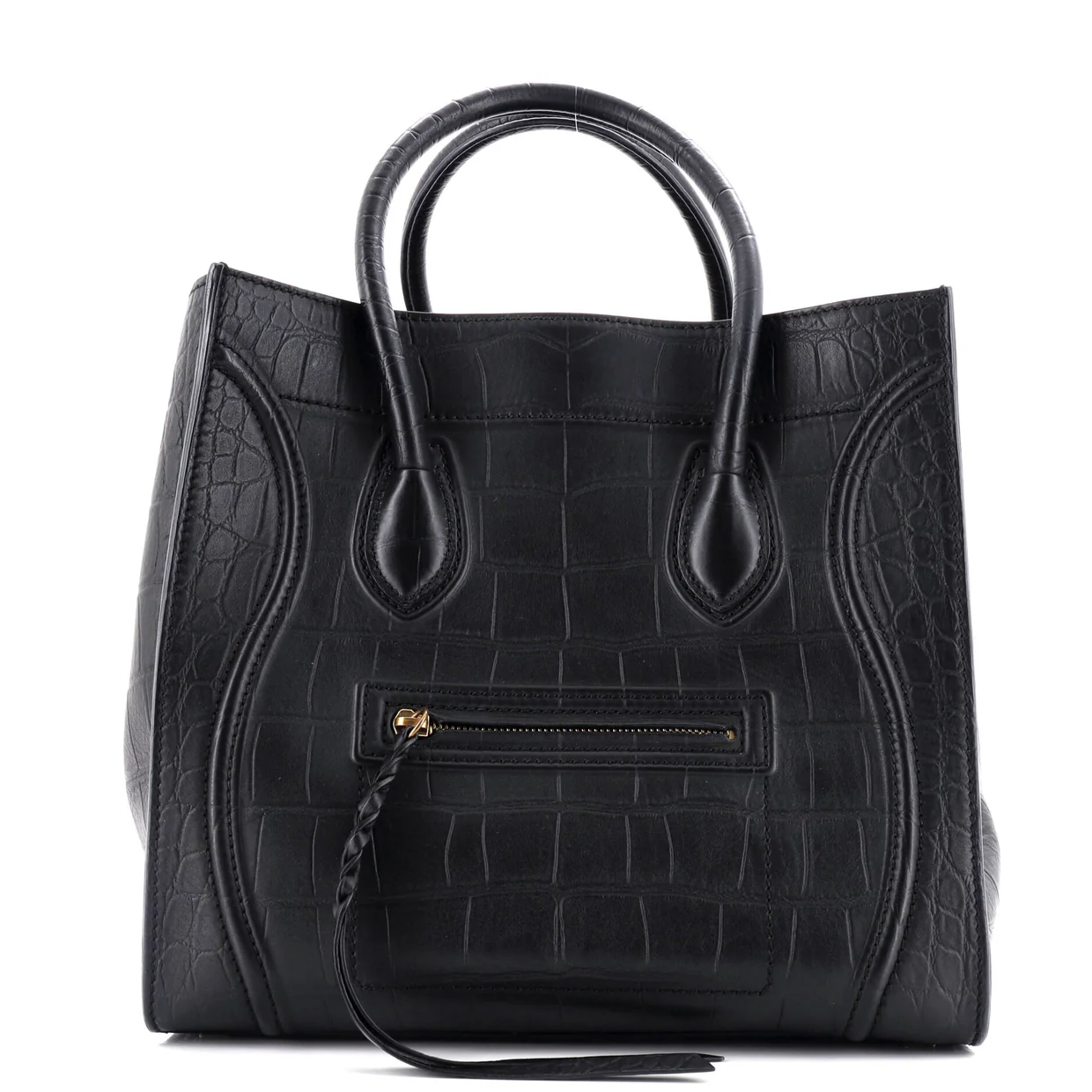 Phantom Bag Crocodile Embossed Leather Medium - Deep Luxury