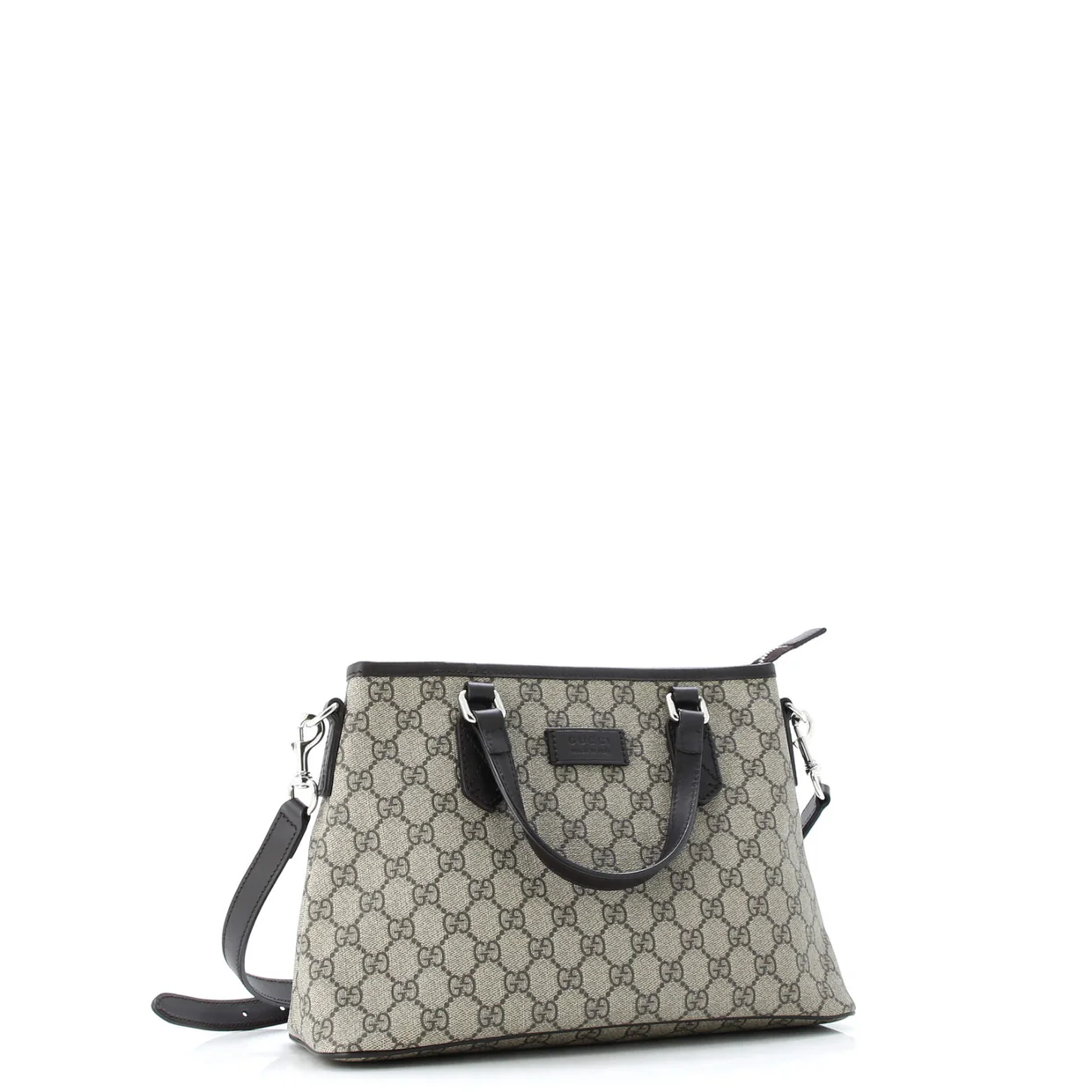 Convertible Zip Tote GG Coated Canvas with Leather Small - Deep Luxury