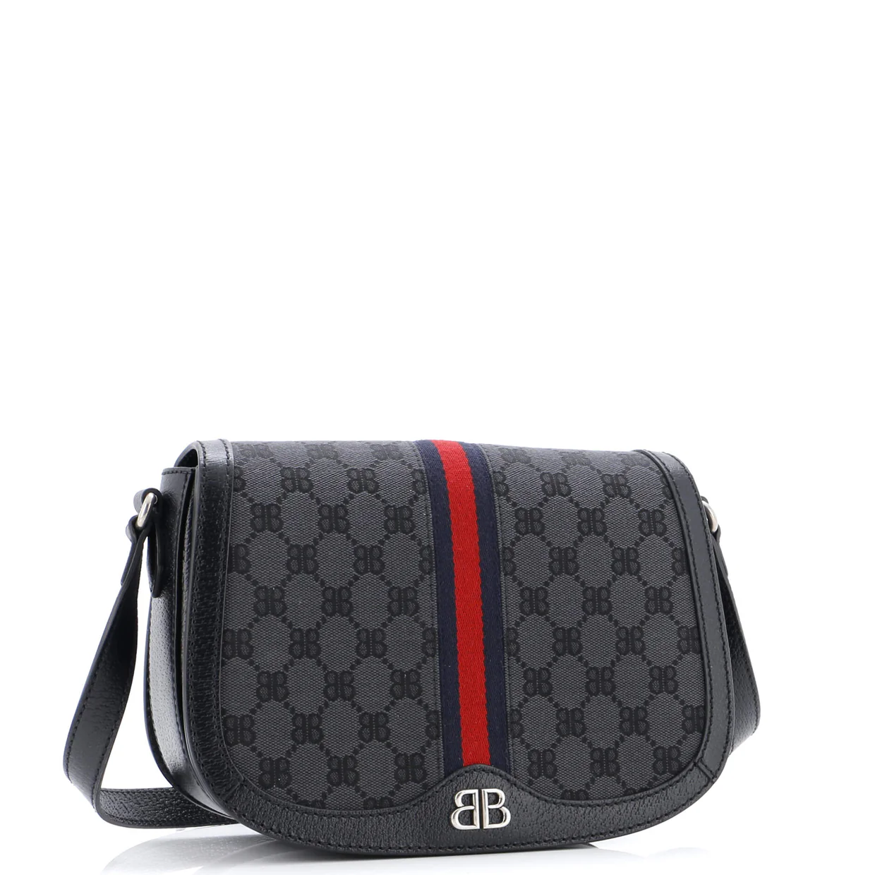 x Balenciaga The Hacker Project Flap Messenger Bag BB Canvas Medium - Deep Luxury