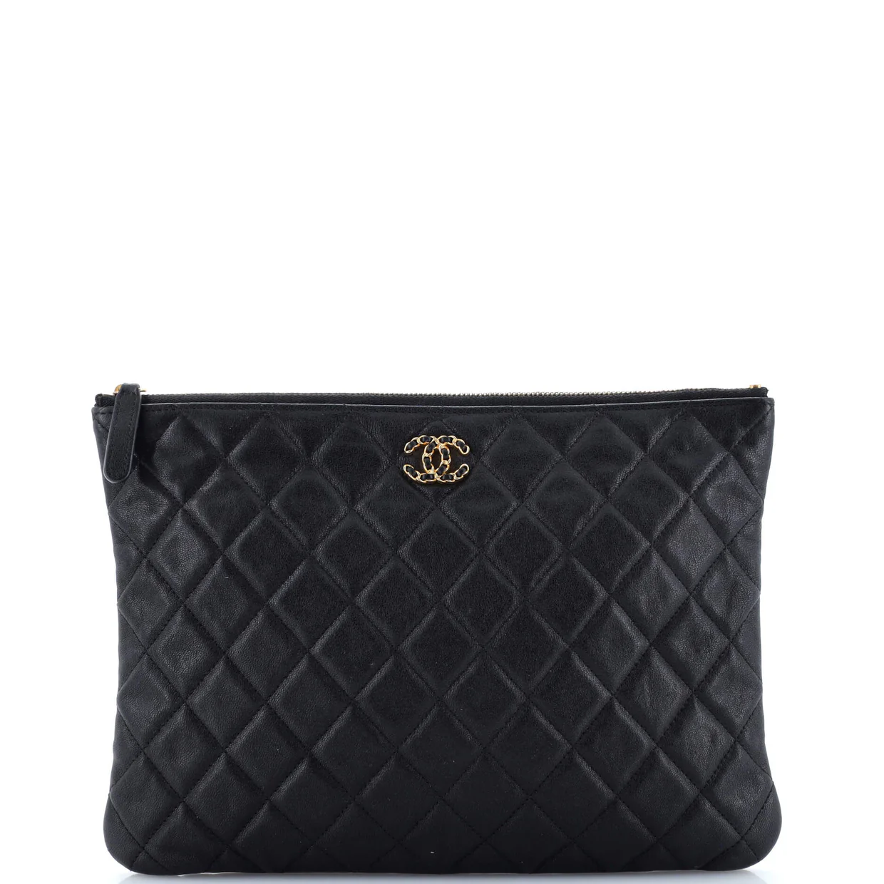Chain Infinity O Case Clutch Quilted Goatskin Medium - Deep Luxury