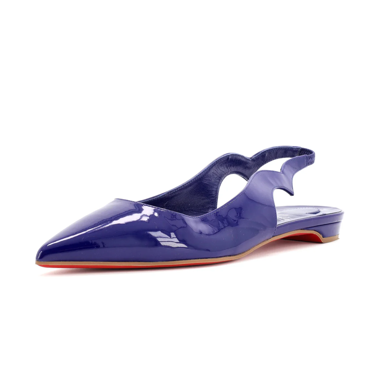 Hot Chickita Slingback Flats Patent - Deep Luxury