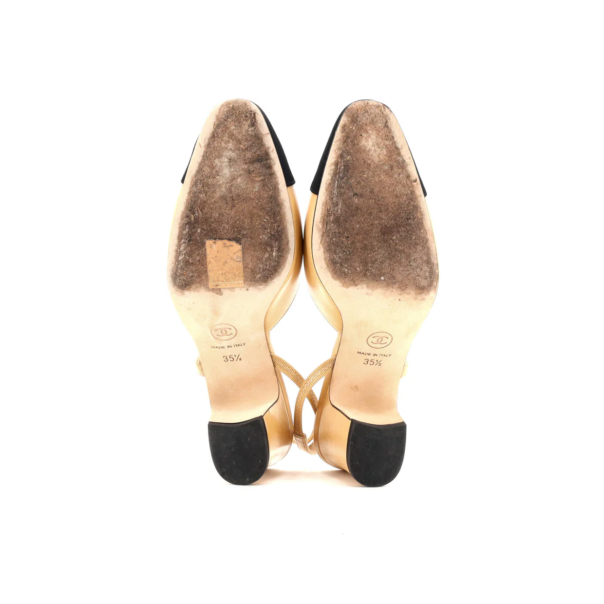 Women’s Cap Toe Slingback Pumps Leather with Grosgrain - Deep Luxury