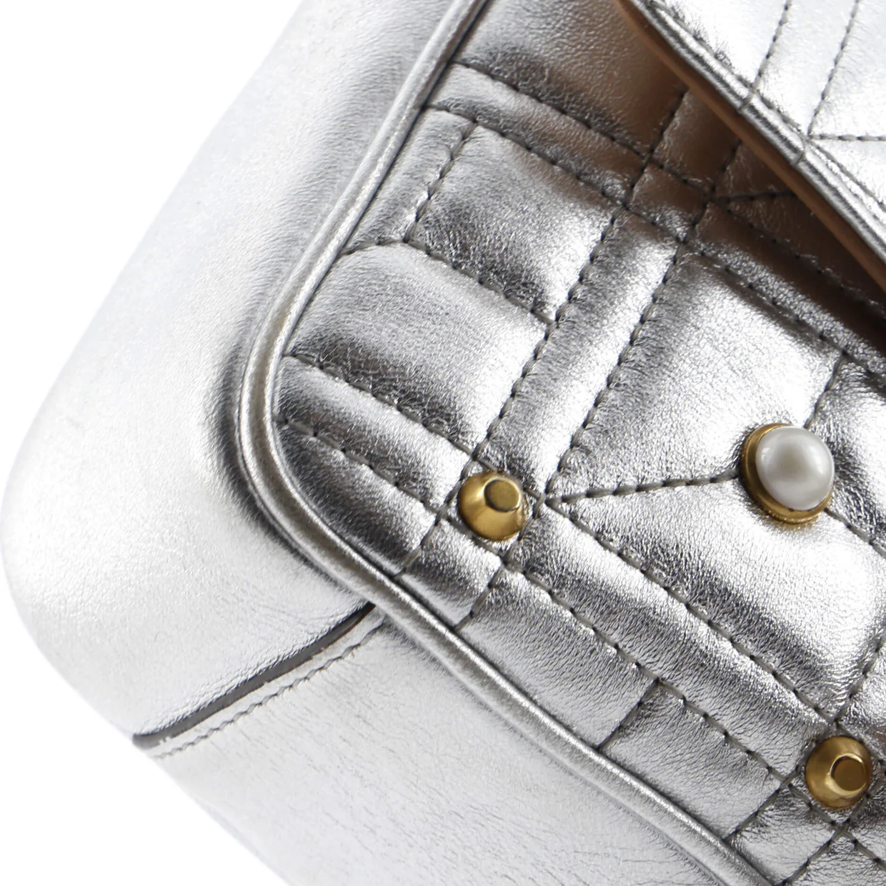 Pearly GG Marmont Flap Bag Embellished Matelasse Leather Mini - Deep Luxury