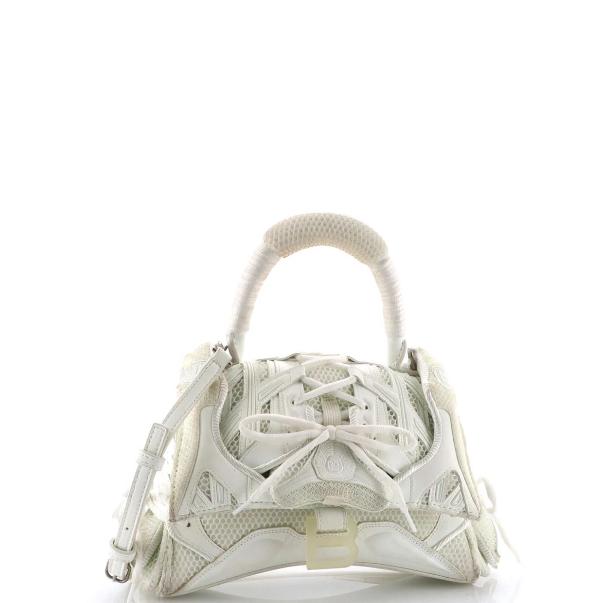 SneakerHead Top Handle Bag Mesh and Faux Leather Small - Deep Luxury