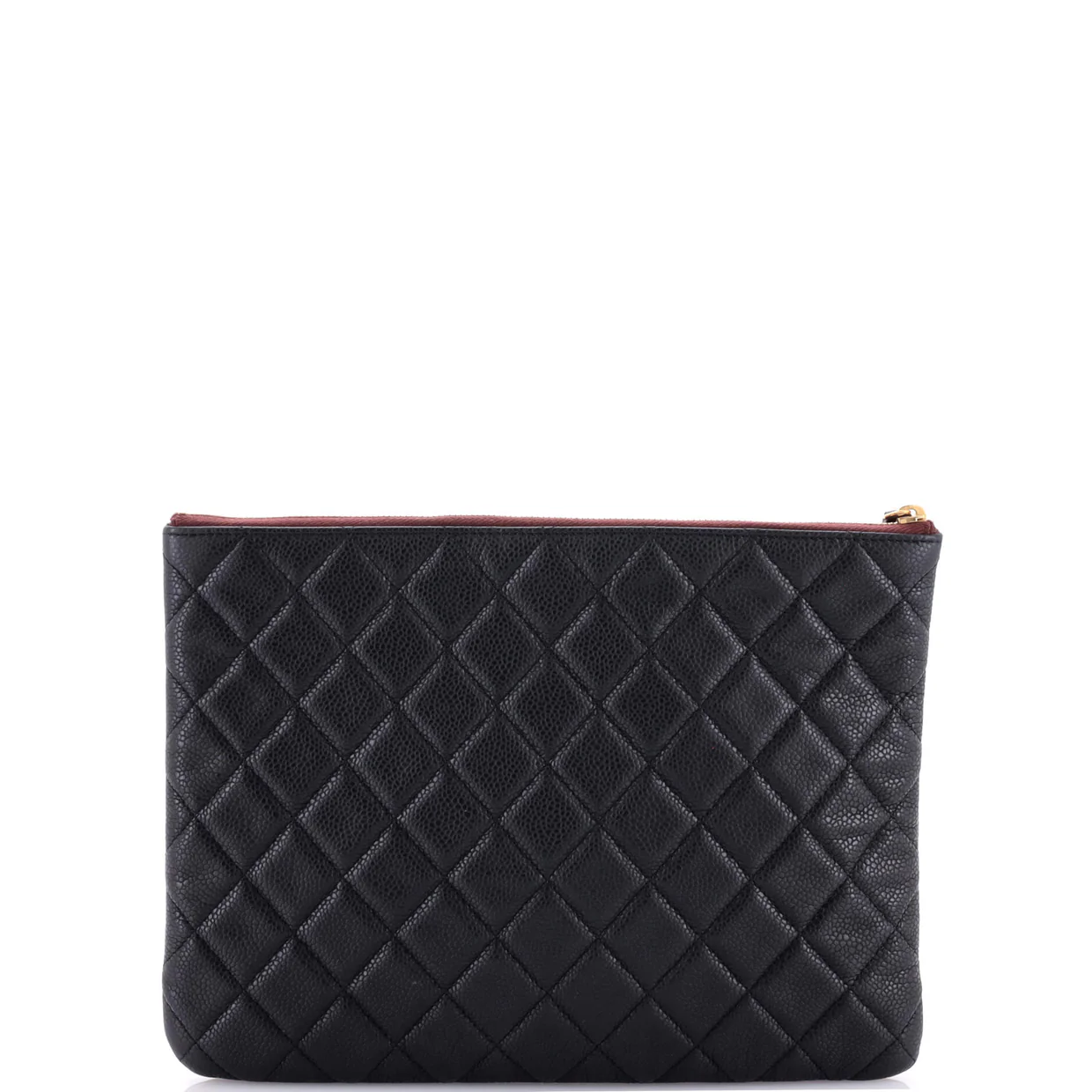 O Case Clutch Quilted Caviar Medium - Deep Luxury
