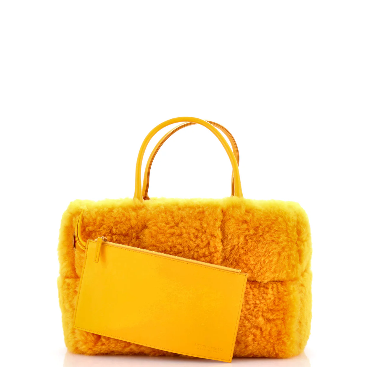 Arco Tote Intrecciato Shearling Small - Deep Luxury