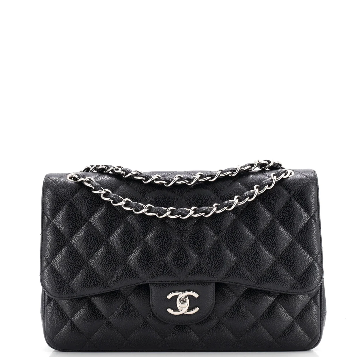 Classic Double Flap Bag Quilted Caviar Jumbo - Deep Luxury
