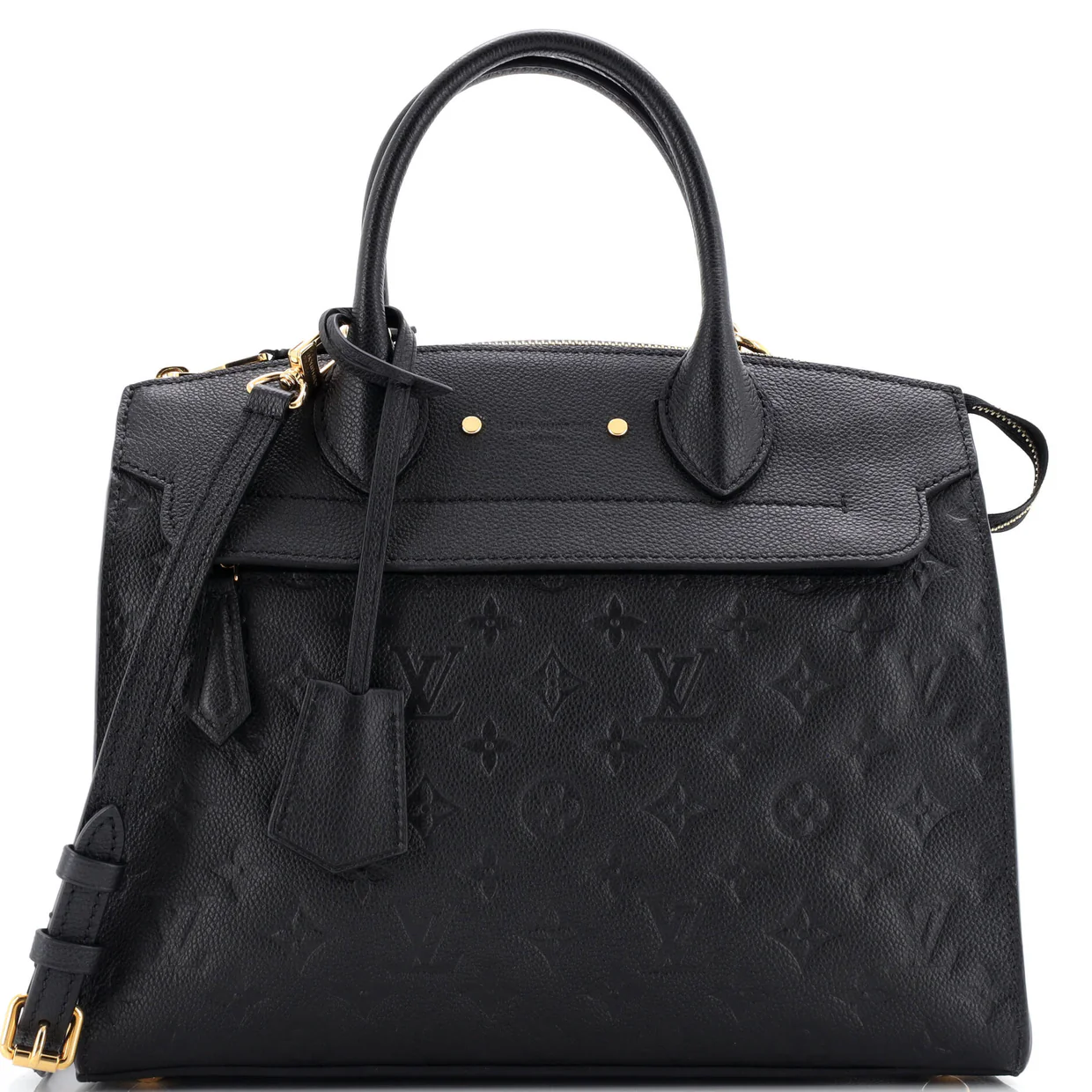 Pont Neuf Handbag Monogram Empreinte Leather MM - Deep Luxury