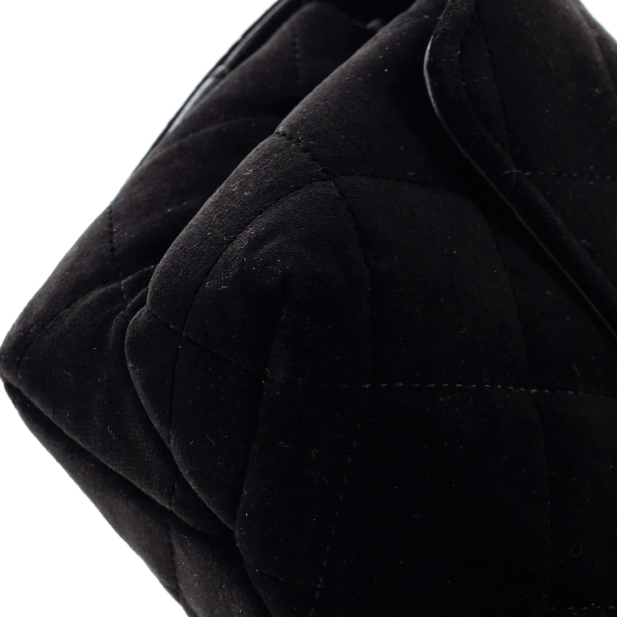 Diamond Lock CC Flap Bag Quilted Velvet with Crystals Mini - Deep Luxury