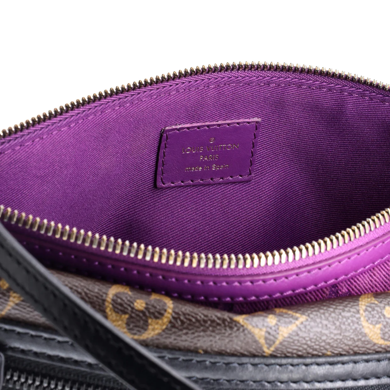 Double Flat Messenger Bag Limited Edition Logo Story Monogram Canvas and Denim - Deep Luxury