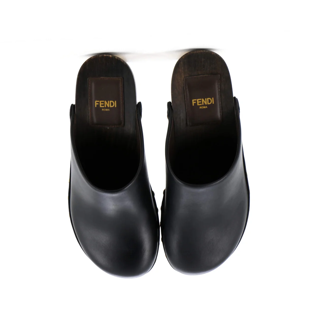 Women's FF Block Clogs Leather - Deep Luxury