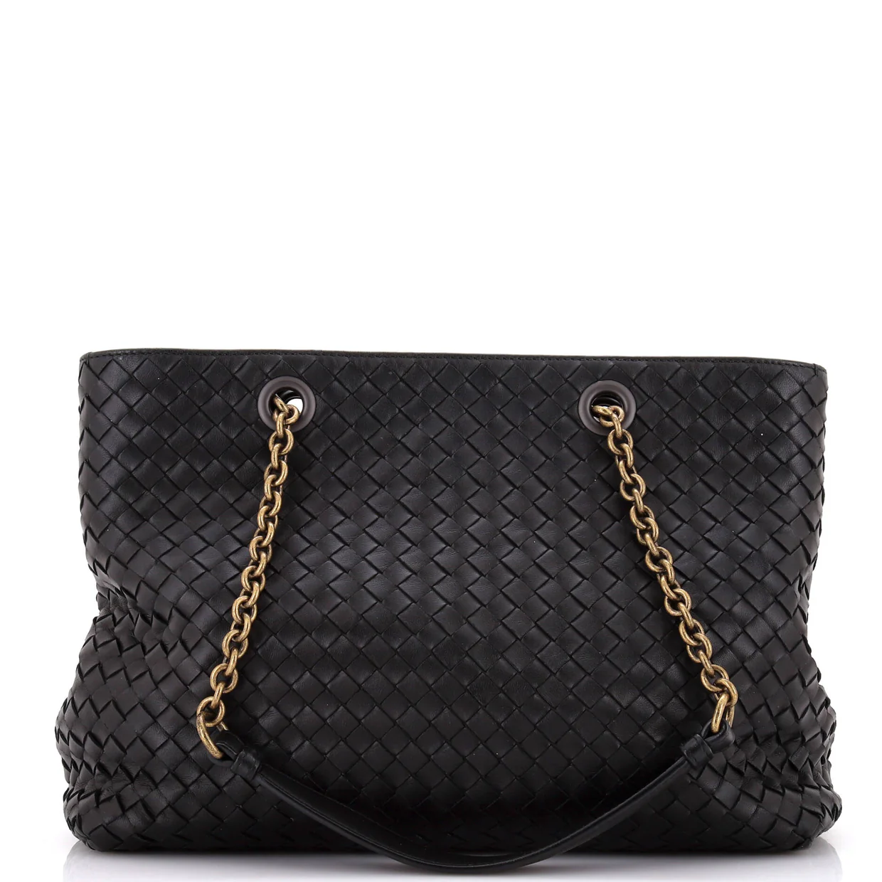 Double Chain Tote Intrecciato Nappa Medium - Deep Luxury