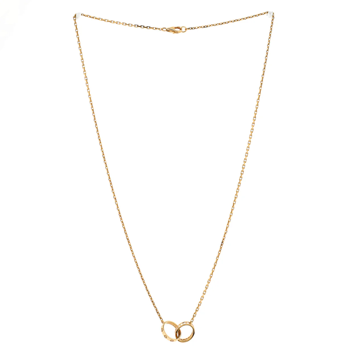 Love Interlocking Necklace 18K Yellow Gold and Diamonds - Deep Luxury