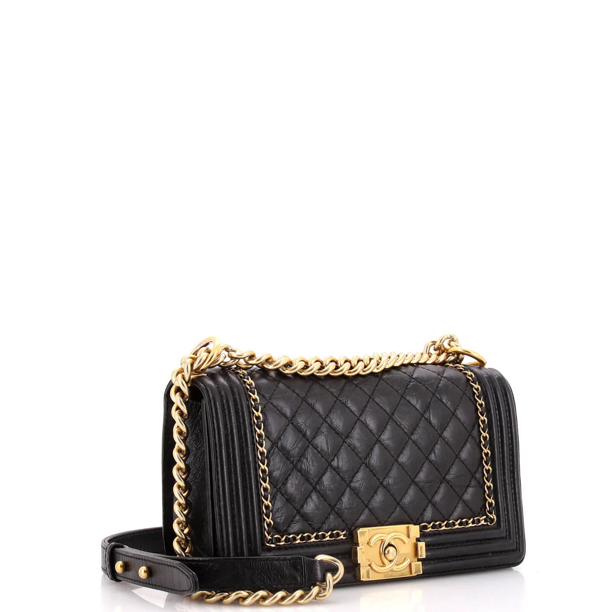 Jacket Boy Flap Bag Quilted Aged Calfskin Old Medium - Deep Luxury