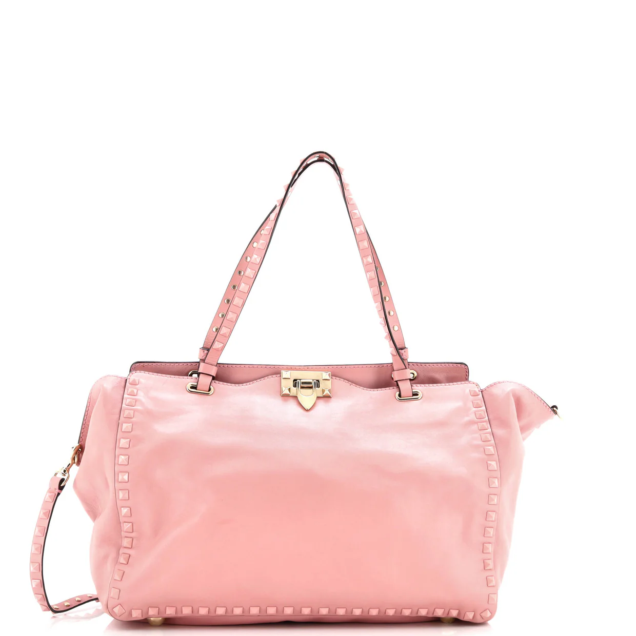 Rockstud Tote Soft Leather Medium - Deep Luxury