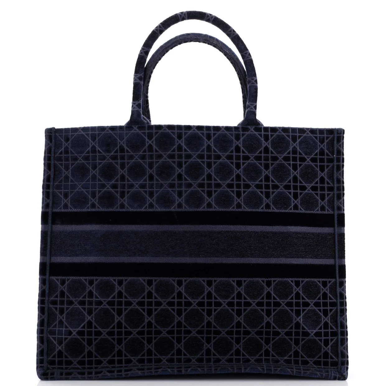 Book Tote Oblique Velvet Large - Deep Luxury