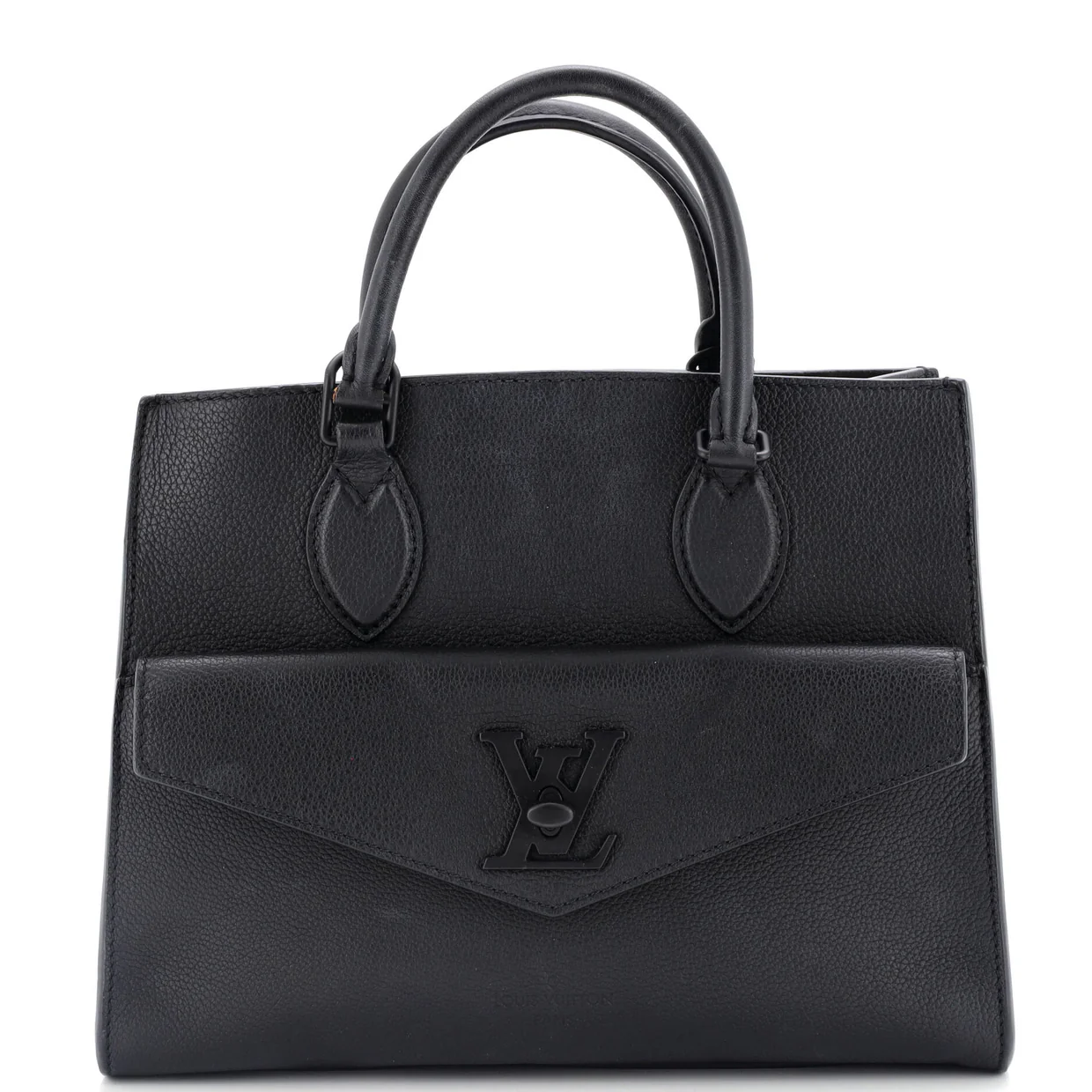 Lockme Monochrome Tote Leather PM - Deep Luxury