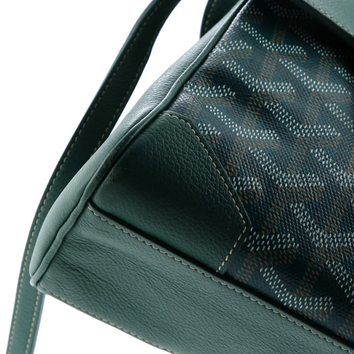 Saigon Top Handle Bag Coated Canvas with Leather Mini - Deep Luxury
