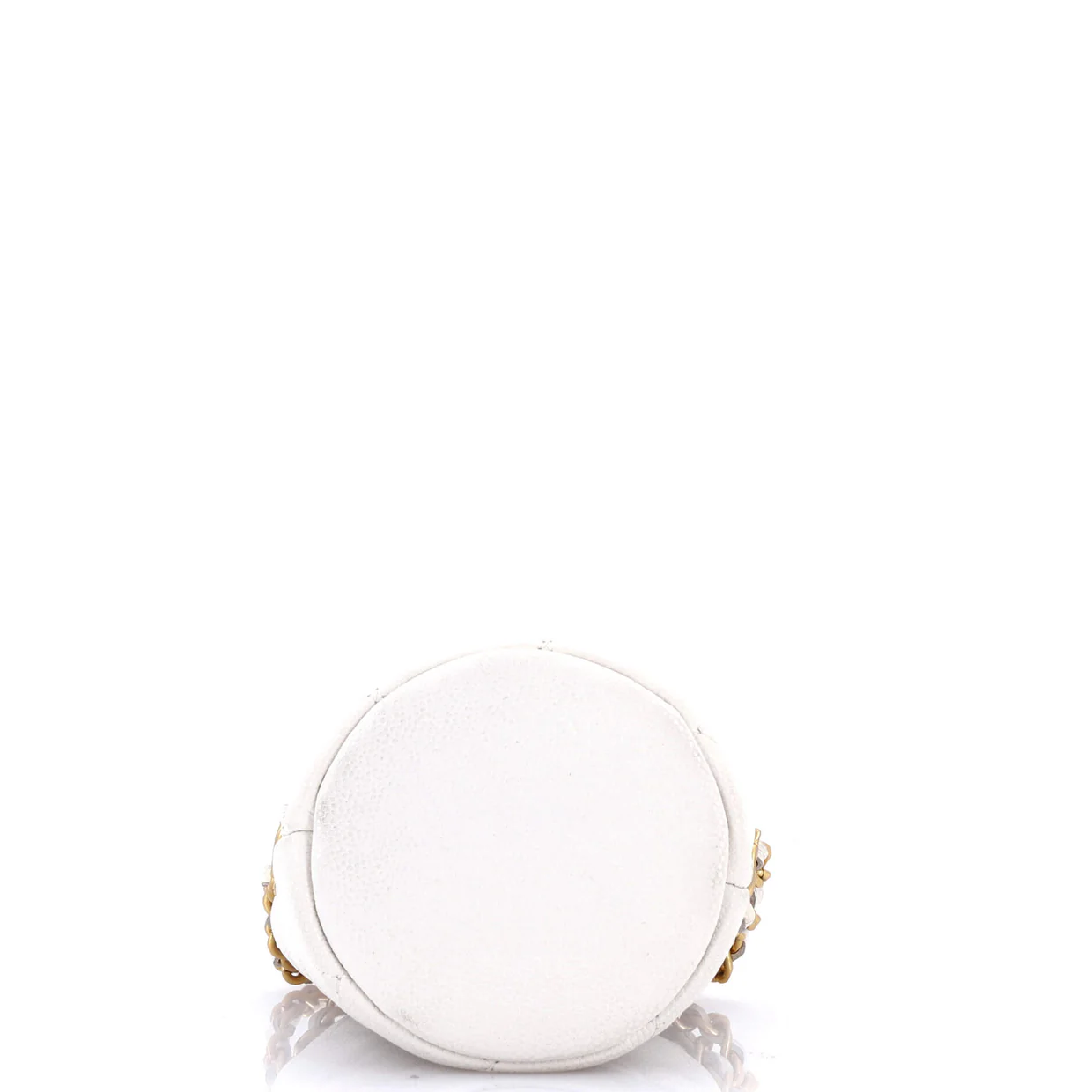 Twist Your Buttons Drawstring Bucket Bag Quilted Caviar Mini - Deep Luxury