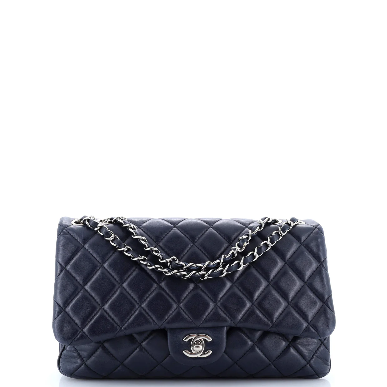 3 Flap Bag NM Quilted Lambskin Jumbo - Deep Luxury