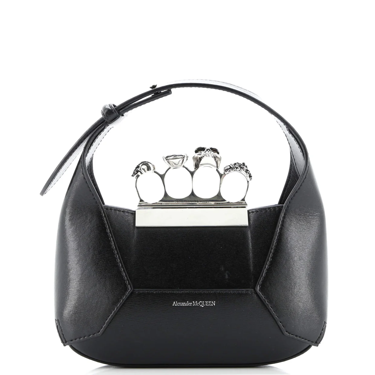 Jewelled Hobo Leather Mini - Deep Luxury