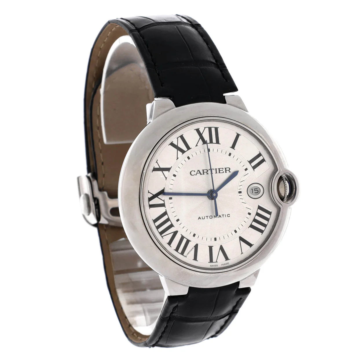 Ballon Bleu de Cartier Automatic Watch Stainless Steel and Alligator 42 - Deep Luxury