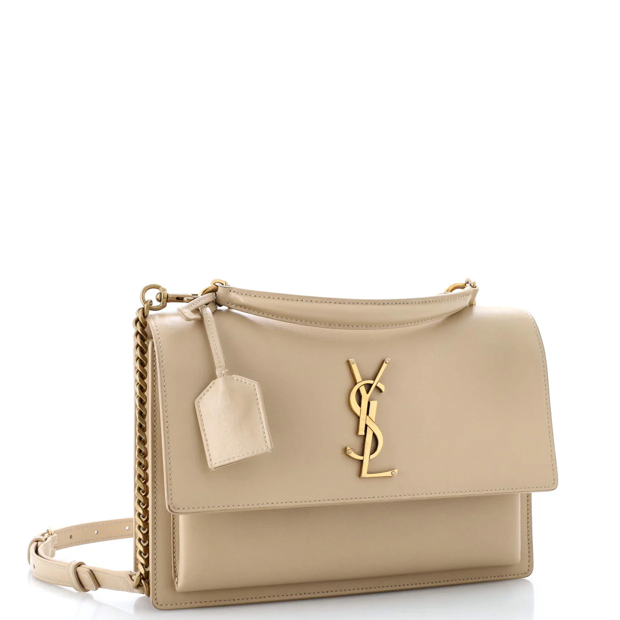 Sunset Top Handle Shoulder Bag Leather Medium - Deep Luxury