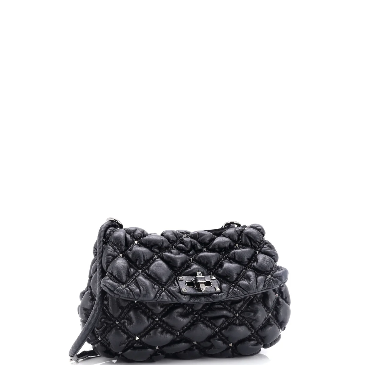 SpikeMe Flap Bag Quilted Leather Medium - Deep Luxury