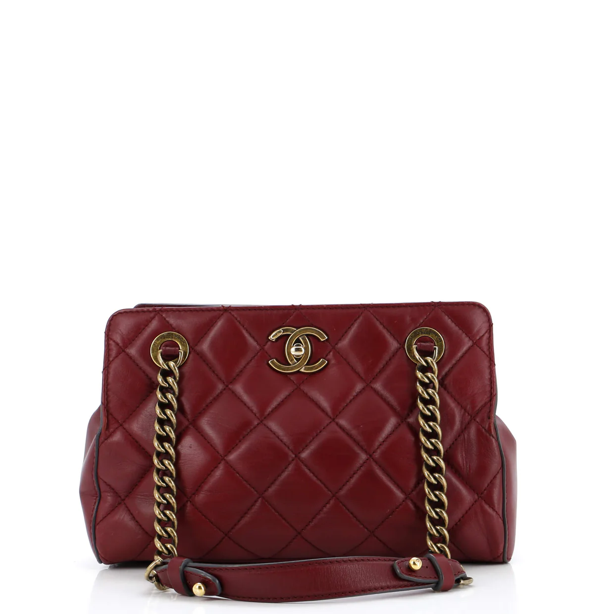 Perfect Edge Tote Quilted Leather Mini - Deep Luxury