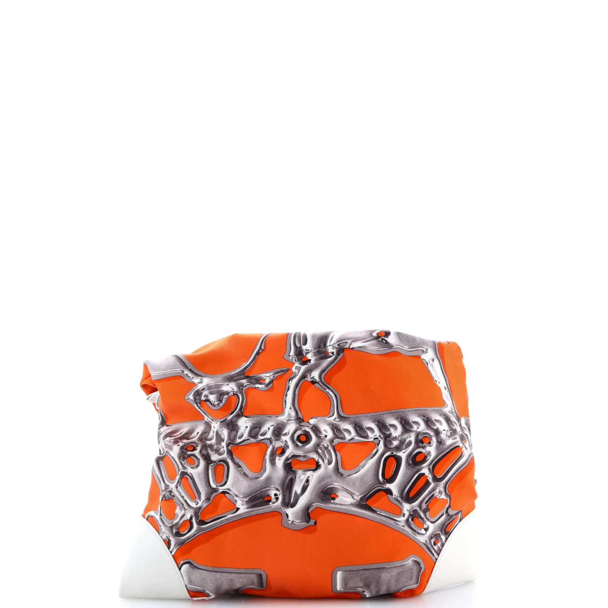 Silky City Bag Printed Silk and Leather PM - Deep Luxury