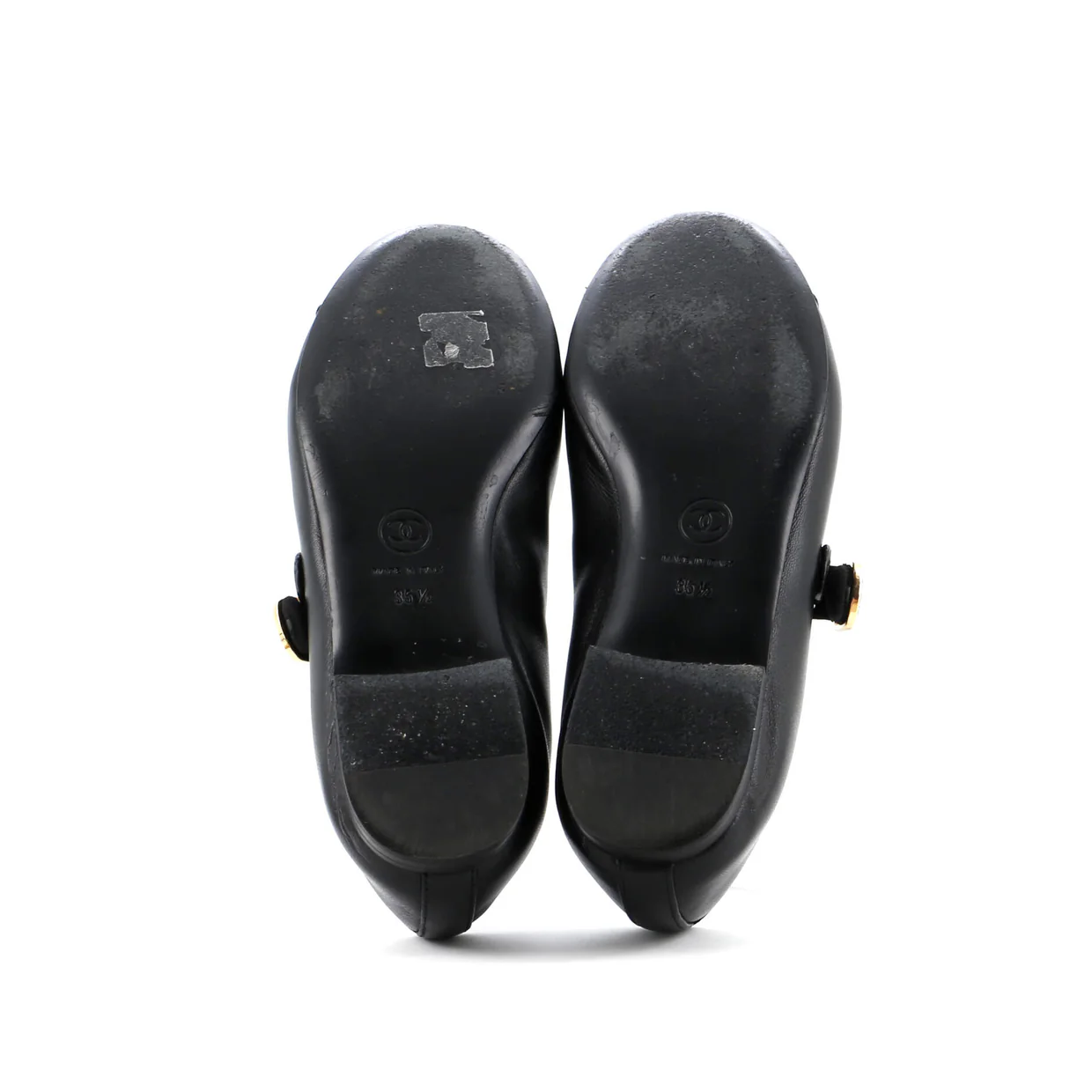 Women's CC Mary Jane Flats Embroidered Leather - Deep Luxury