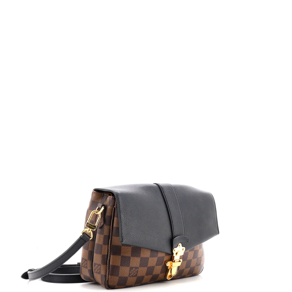 Clapton Handbag Damier and Leather PM - Deep Luxury