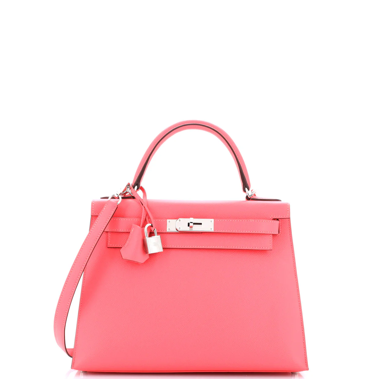 Kelly Handbag Rose Azalée Epsom with Palladium Hardware 28 - Deep Luxury