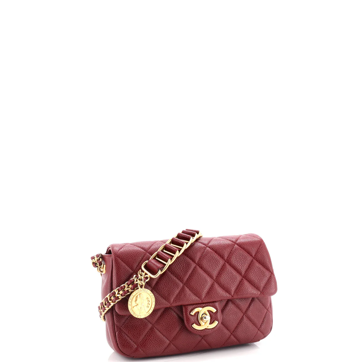 Chain Soul Flap Bag Quilted Caviar Small - Deep Luxury