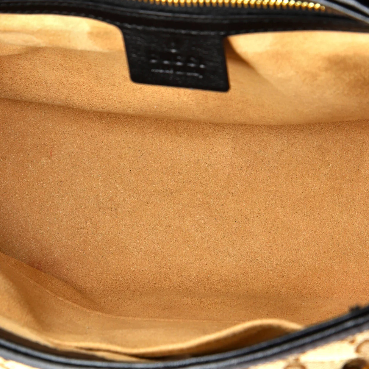 GG Marmont Top Handle Flap Bag Diagonal Quilted GG Canvas with Leather Small - Deep Luxury