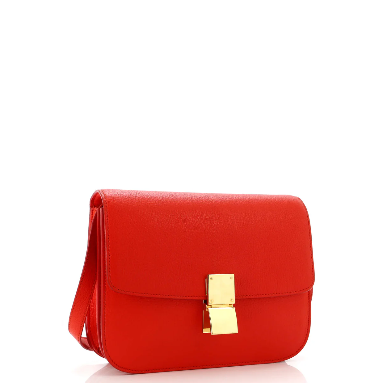 Classic Box Bag Grainy Leather Medium - Deep Luxury