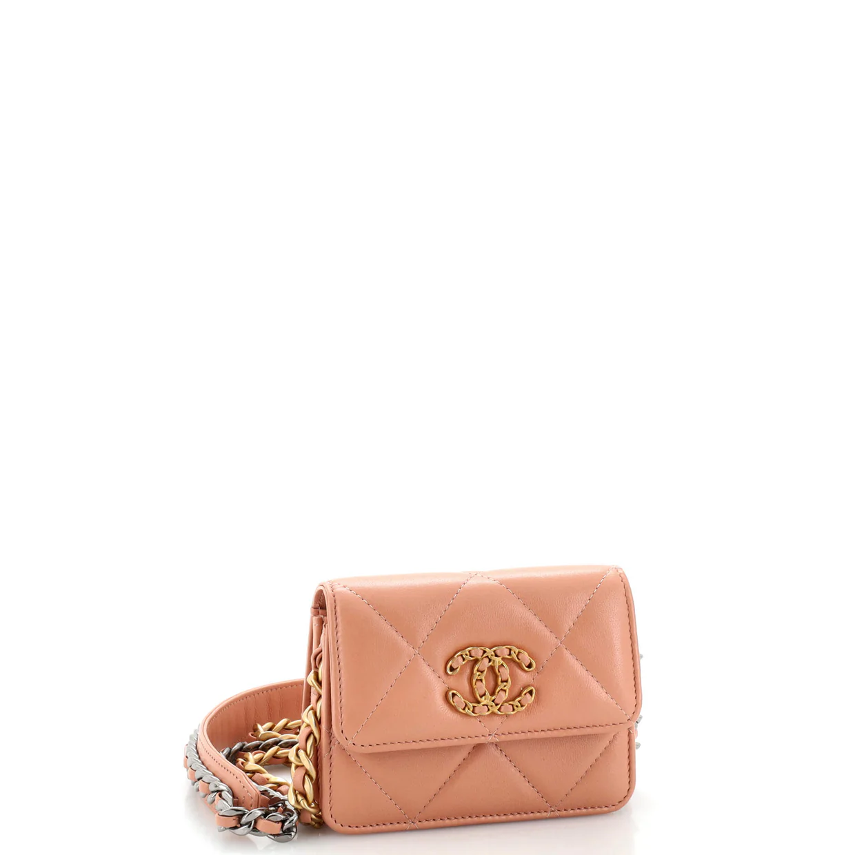19 Flap Coin Purse Belt Bag Quilted Lambskin - Deep Luxury