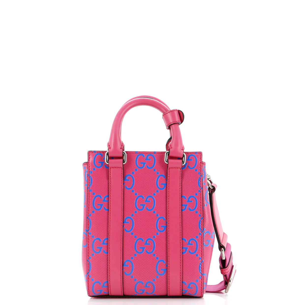 Convertible Open Tote GG Embossed Perforated Leather Mini - Deep Luxury