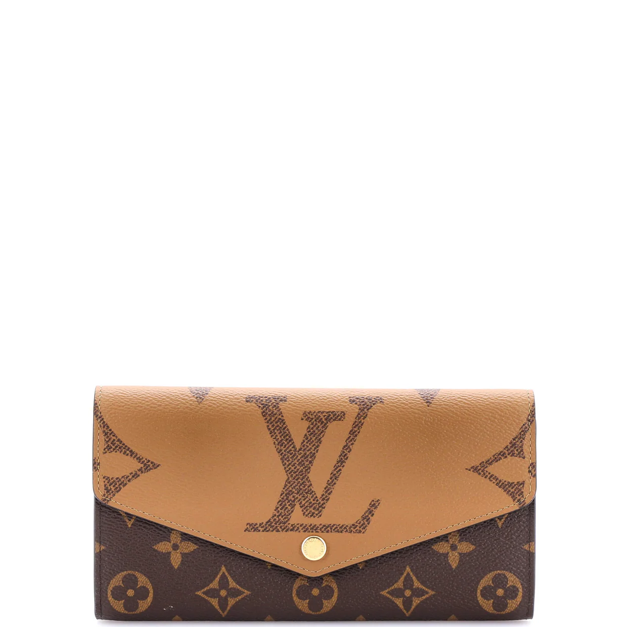 Sarah Wallet NM Reverse Monogram Giant and Monogram Canvas - Deep Luxury
