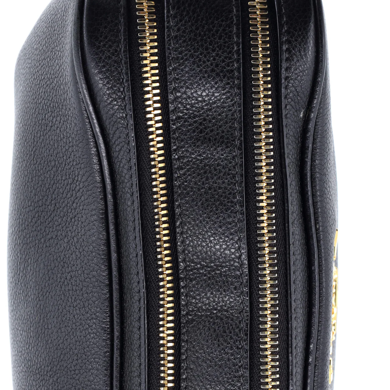 Double Zip Camera Bag Vitello Phenix Medium - Deep Luxury