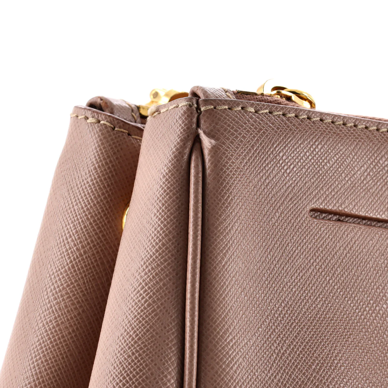 Double Zip Lux Tote Saffiano Leather Medium - Deep Luxury