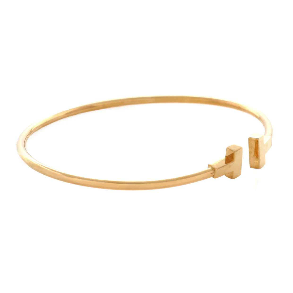 T Wire Bracelet 18K Yellow Gold Narrow - Deep Luxury