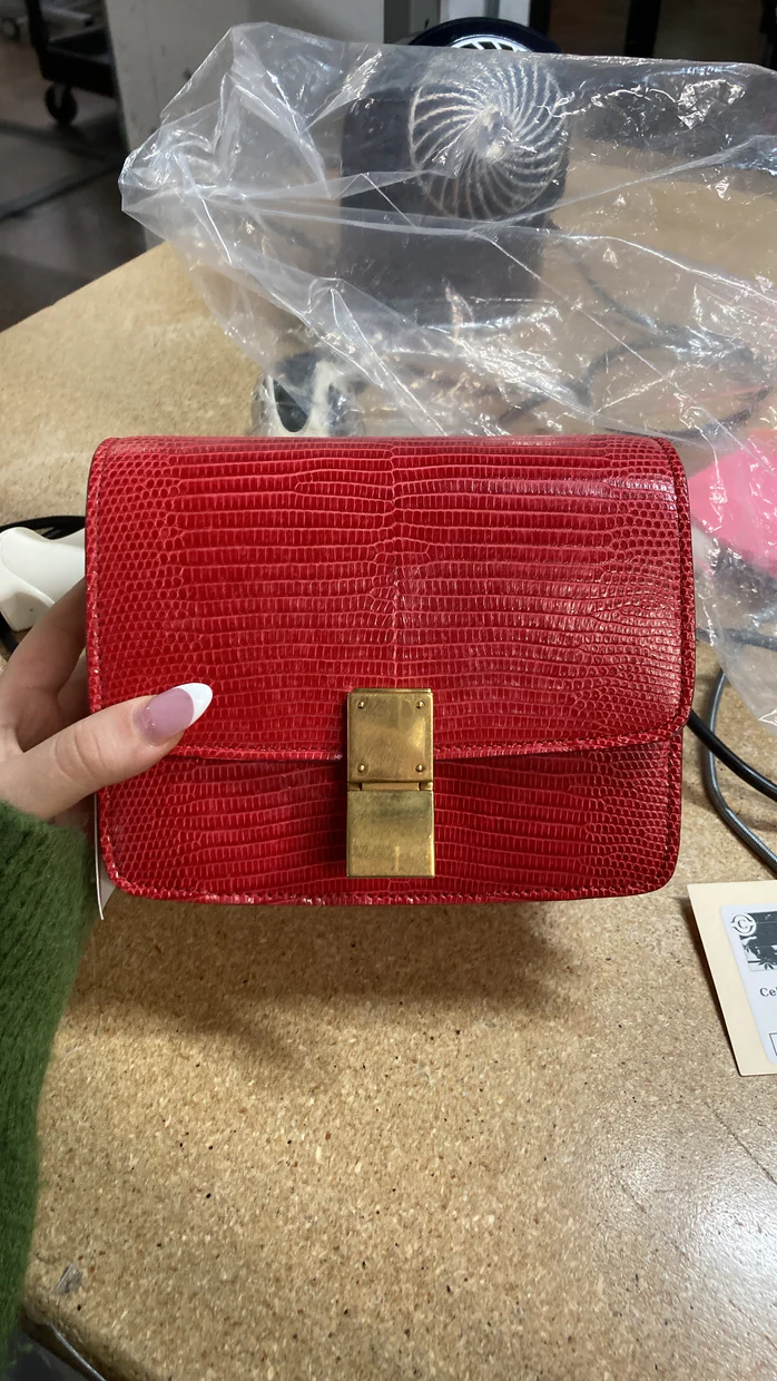 Classic Box Bag Lizard Small - Deep Luxury